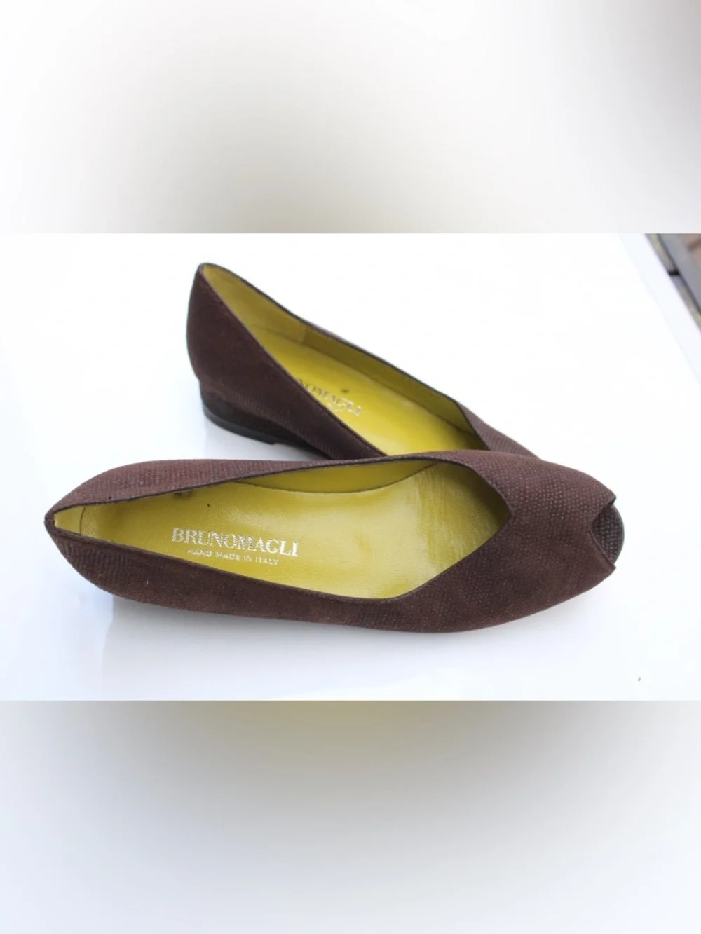 Bruno Magli peep toe flats Made
